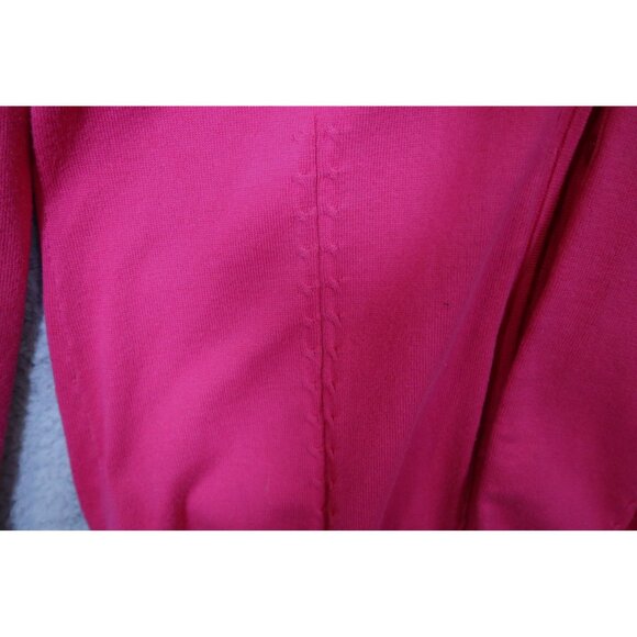 Liz Claiborne Woman's Red V-Neck Cardigan Sweater Size L Flawed - Picture 7 of 11